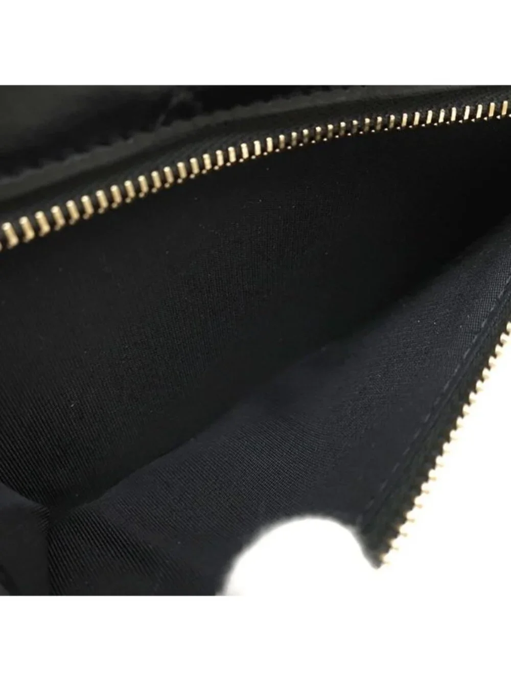 Chanel Chain Wallet Quilted Mini Lambskin Black Gold CC Logo Camellia 31